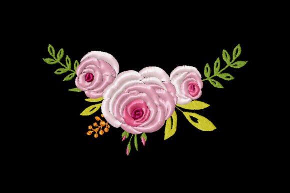 Download Delicate Floral Arrangement with Pink Roses and Greenery - Green Collection