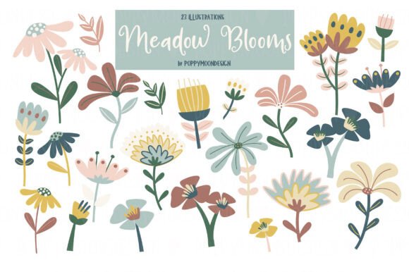 Download Meadow Blooms Clipart Set - Meadow Collection