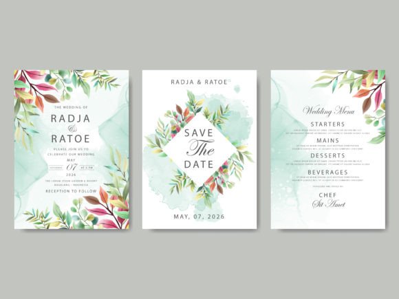 Download Greenery Eucalyptus Wedding Invitations - Green Collection