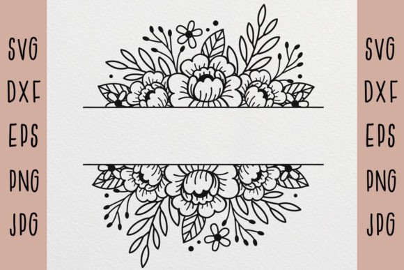 Download Flower Border SVG, Floral Frame SVG - Flower border Collection